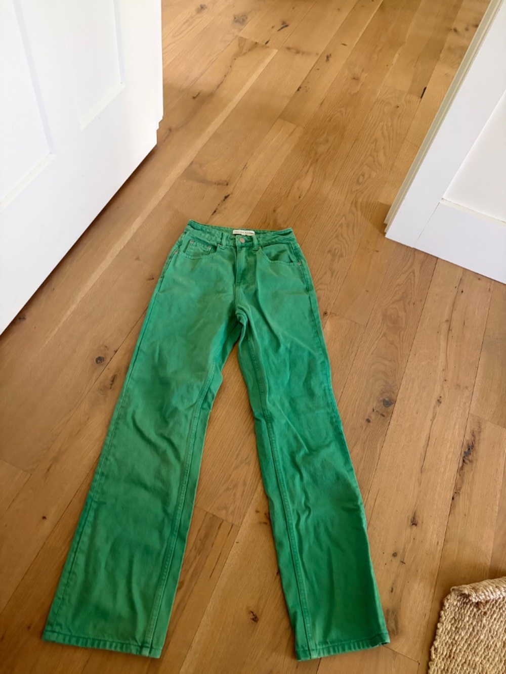 ENGLISH FACTORY WOMEN'S GREEN JEANS XS XSMALL